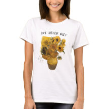 T-Shirt de rue floral artistique Tournesols de Van