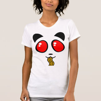T-SHIRT DE S DE FEMMES DE VISAGE DE PANDA DE RAMEN