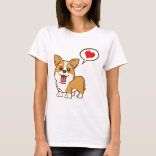 T-shirt de Saint-Valentin de "coeur" de corgi