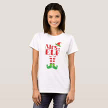 T-shirt de saison de Noël de Mme ELF
