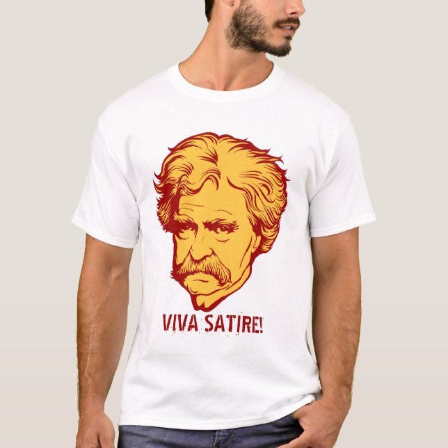 T-shirt de "satire de vivats " de Mark Twain (Devant)