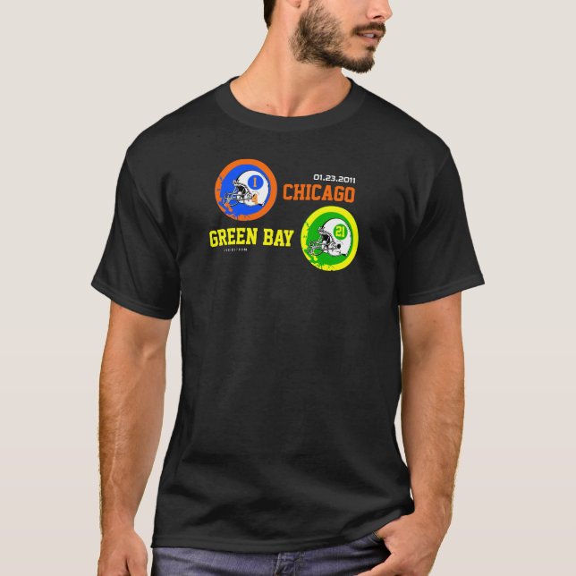 T-shirt de scores de champions de NFC du Green Bay (Devant)