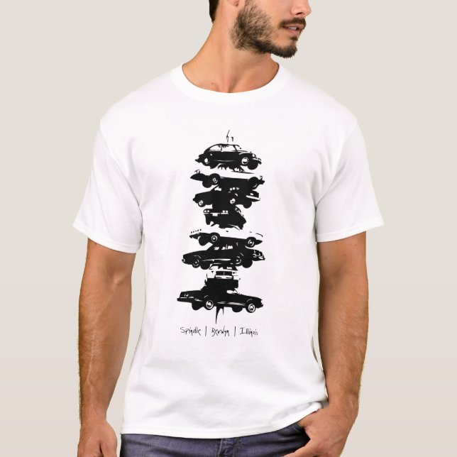 T-shirt de sculpture en voiture de Berwyn (Devant)