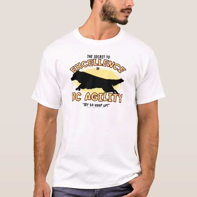 T-shirt de secret de border collie d'agilité (Devant)