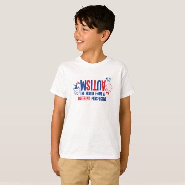 T-shirt de sensibilisation sur l'autisme d'enfants (Devant entier)