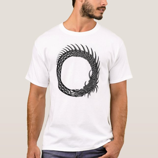 T-shirt de serpent du monde de Jormungandr (Devant)