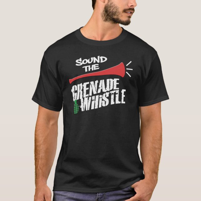 T-shirt de sifflement de grenade (Devant)