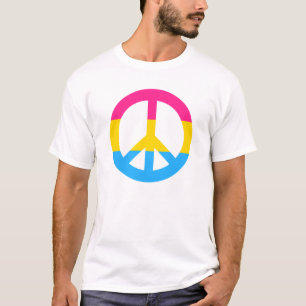 T-shirt de signe de paix de drapeau de