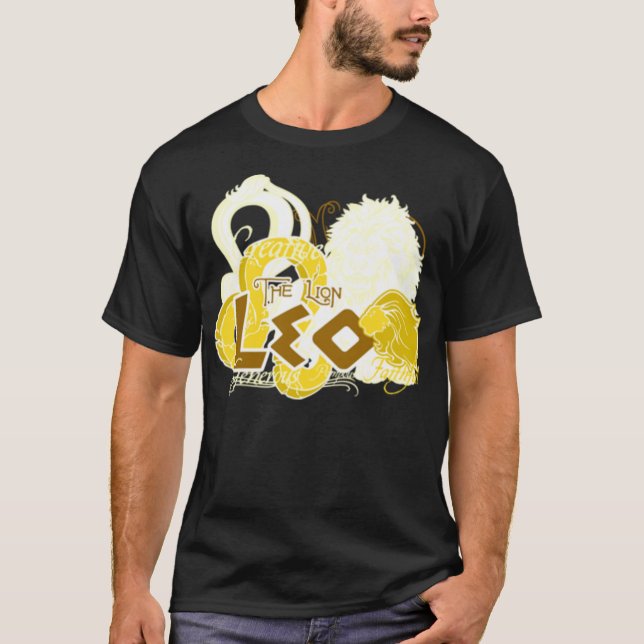 T-shirt de signe de zodiaque d'horoscope de Lion (Devant)