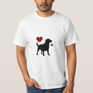 T-shirt de silhouette d'amour Labrador
