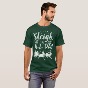 T-shirt De Sleigh amusement du père noël de vacances de
