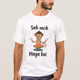 T-shirt de slogan de méditation de Hindi de Hai d