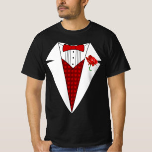T-shirt de smoking d'amant de Saint-Valentin avec