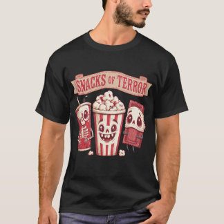T-shirt de snacks de films d'horreur Halloween