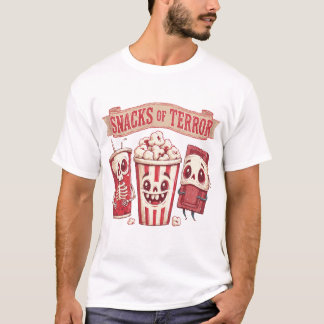 T-shirt de snacks de films d'horreur Halloween