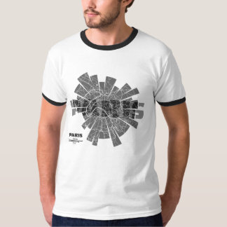 T-shirt de sonnerie de carte de Paris