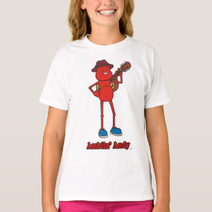 T-shirt de sonnerie de filles d'Andy