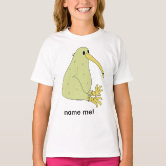 T-shirt de sonnerie d'oiseau du kiwi de la fille