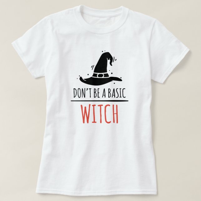 T-Shirt de sorcière de base Halloween (Design devant)