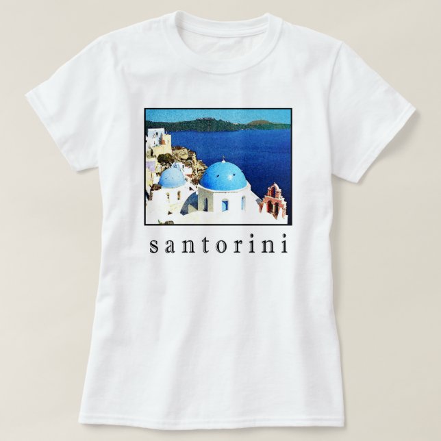 T-shirt de souvenir de Santorini (hommes, les (Design devant)