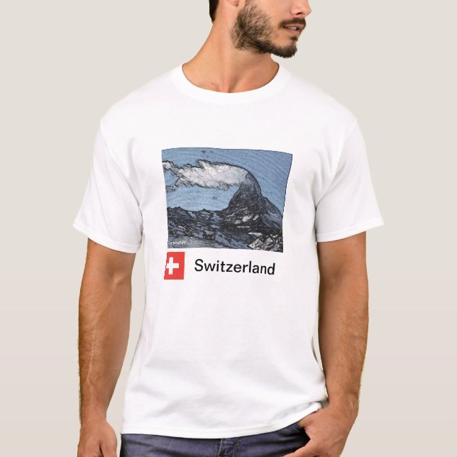 T-shirt de souvenir de Zermatt (Devant)