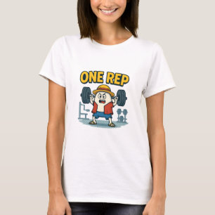 T-shirt de sport drôle pour femmes « ONE REP » ave