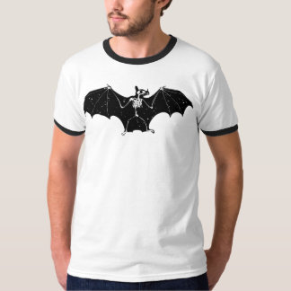T-shirt de squelette de batte de Halloween
