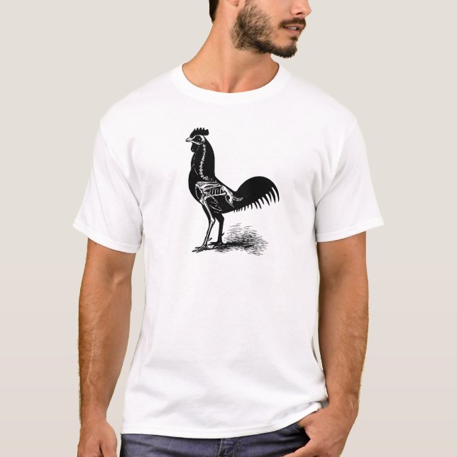 T-shirt de squelette de poulet (Devant)