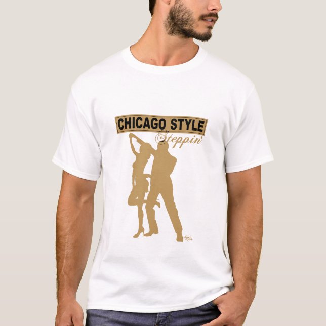 T-shirt de Steppin de style de Chicago (Devant)