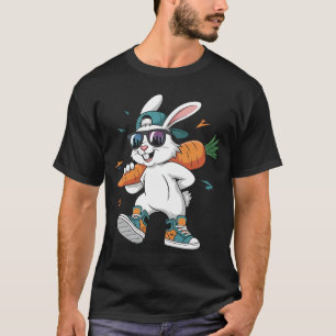 T-shirt de streetwear drôle du lapin de Pâques – H