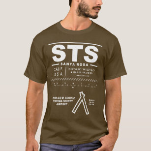 T-shirt de STS d'aéroport de Charles M Schulz le