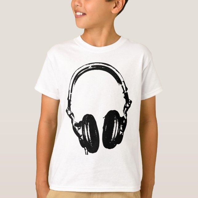 T-shirt de style de pochoir de graffiti (Devant)