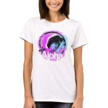 T-shirt de surf de la vague des femmes "Aloha"