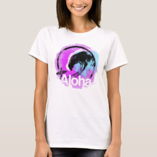 T-shirt de surf de la vague des femmes "Aloha"