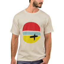 T-shirt de surfer de coucher du soleil