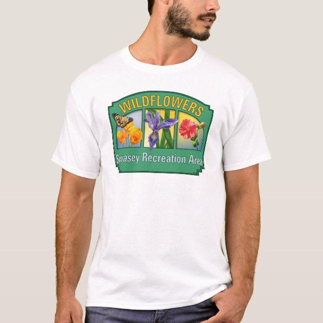 T-shirt de Swasey de fleurs sauvages (Devant)