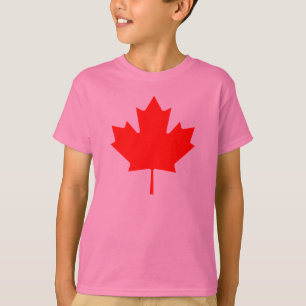 T-shirt de symbole de feuille d'érable