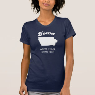 T-shirt de T-SHIRT de DEVISE d'ÉTAT de l'IOWA