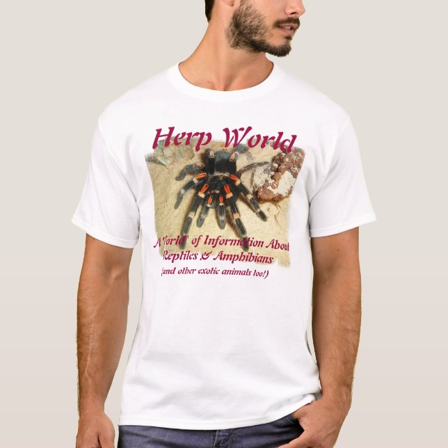 T-shirt de tarentule du monde de Herp (Devant)