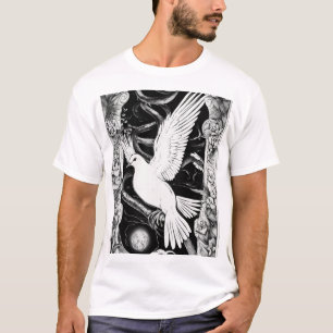 T-shirt de tatouage de la colombe et du serpent - 