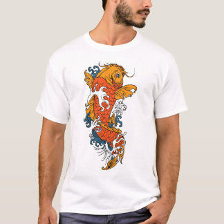 T-shirt de tatouage de poissons de Koi