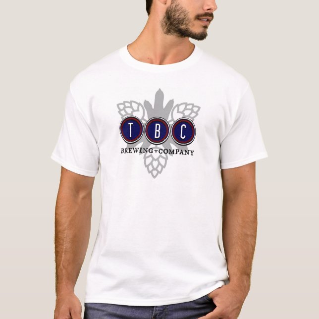 T-shirt De TBC Brewing Company de logo blanc unique AVANT (Devant)
