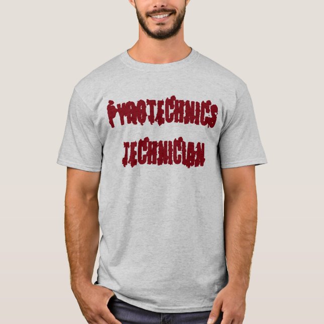 T-shirt "de technicien de pyrotechnie" (Devant)