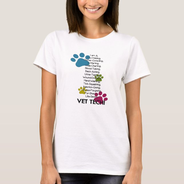 T-shirt de technologie de vétérinaire (Devant)