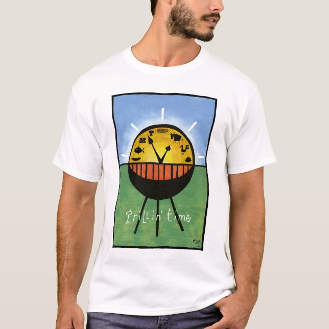 T-shirt de temps de Grillin (Devant)