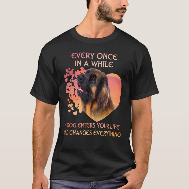 T-shirt De Temps En Temps, Un Leonberger Entre Dans La Vie (Devant)