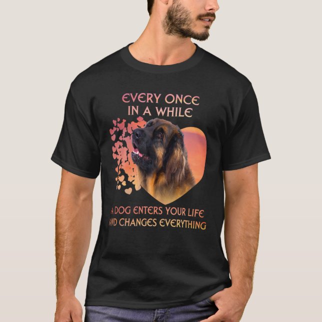 T-shirt De Temps En Temps, Un Leonberger Entre Dans La Vie (Devant)