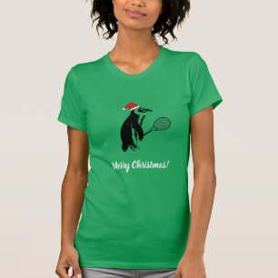 T-shirt de tennis de pingouin de Noël