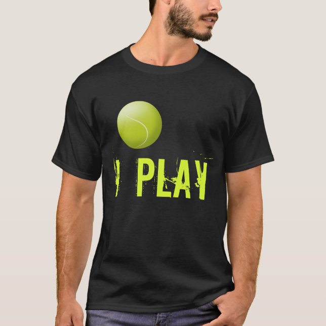 T-Shirt De Tennis Personnalisé. Tennis ball Ajoute (Devant)