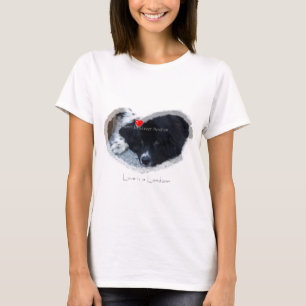 T-shirt de Terre-Neuve de landseer du coeur I